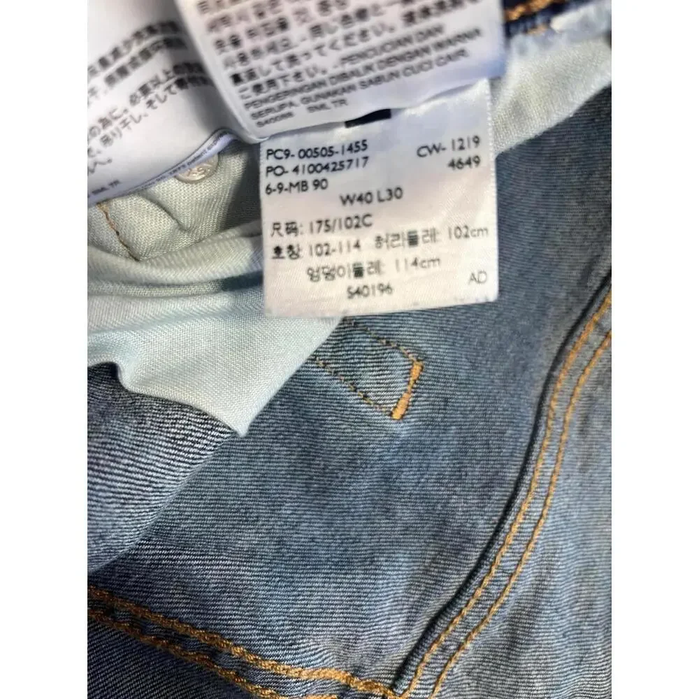 Levis 505 Regular Fit‎ Jeans Mens 40x30 Blue Straight Leg